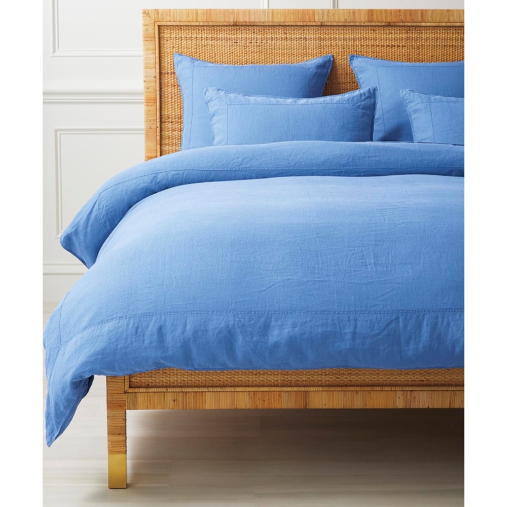 Serena & Lily-Positsno Duvet Cover, Queen/Full, French Blue.